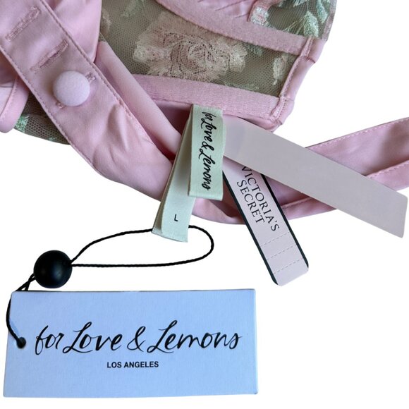 NWT! RARE! For Love and Lemons x Victoria's Secret Watercolor Slip Dress Large - Picture 12 of 16